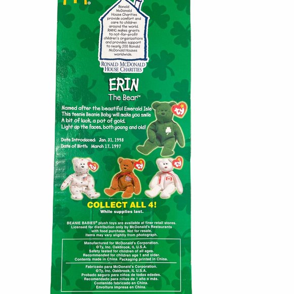 Ty 1999 Set of 4 McDonalds International McDonalds - Picture 6 of 10